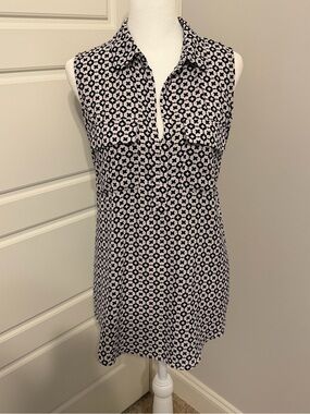 LOFT Outlet Navy and Blush Blouse